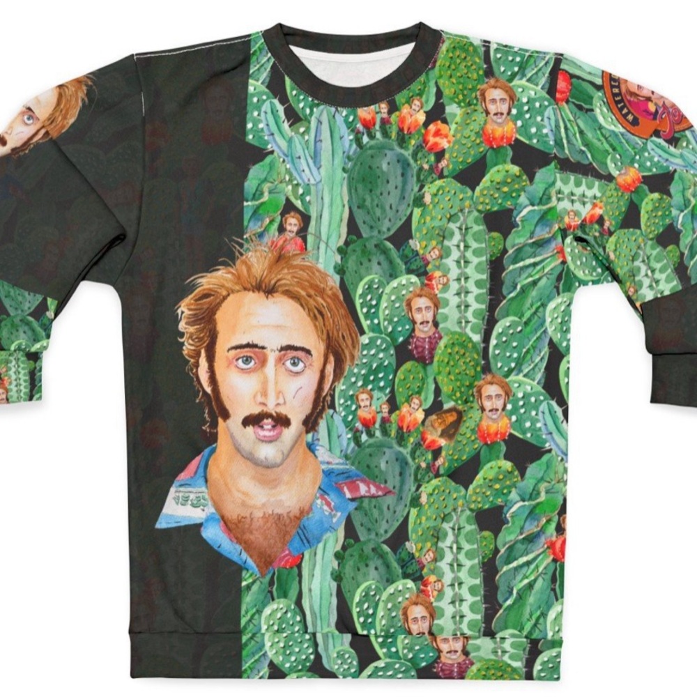 Nicolas Cage “Raising Arizona” Cactus Acid Trip Crewneck - Nic Cage Sweatshirt